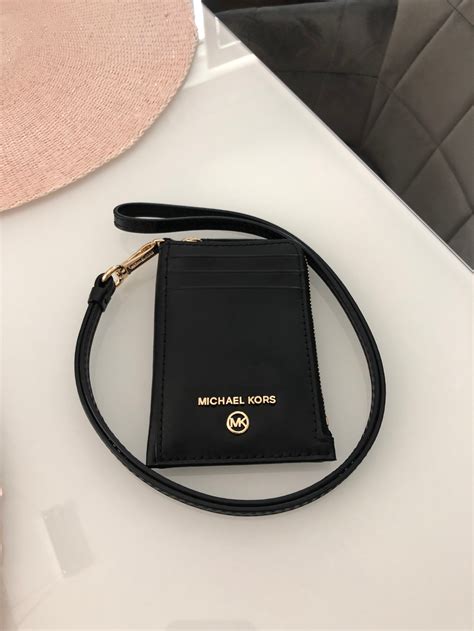 michael kors lanyard wallet|leather lanyard id cases.